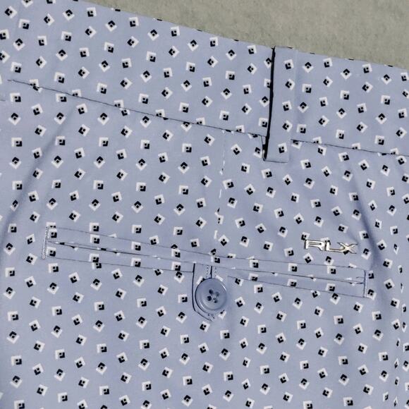 RLX Ralph‎ Lauren Golf Shorts Mens 38 Blue Geometric Performance Worn Once - Picture 6 of 15